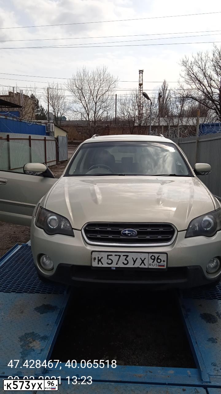 Фото автомобиля SUBARU OUTBACK, 2003 — госномер К573УХ96