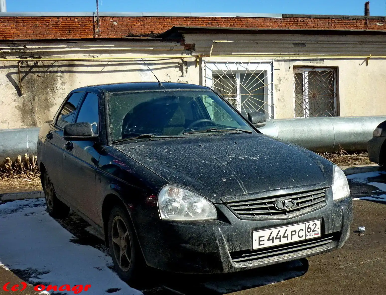 Фото автомобиля LADA 2170 PRIORA, 2011 — госномер М086ТВ62. Цвет: Сине-Черный