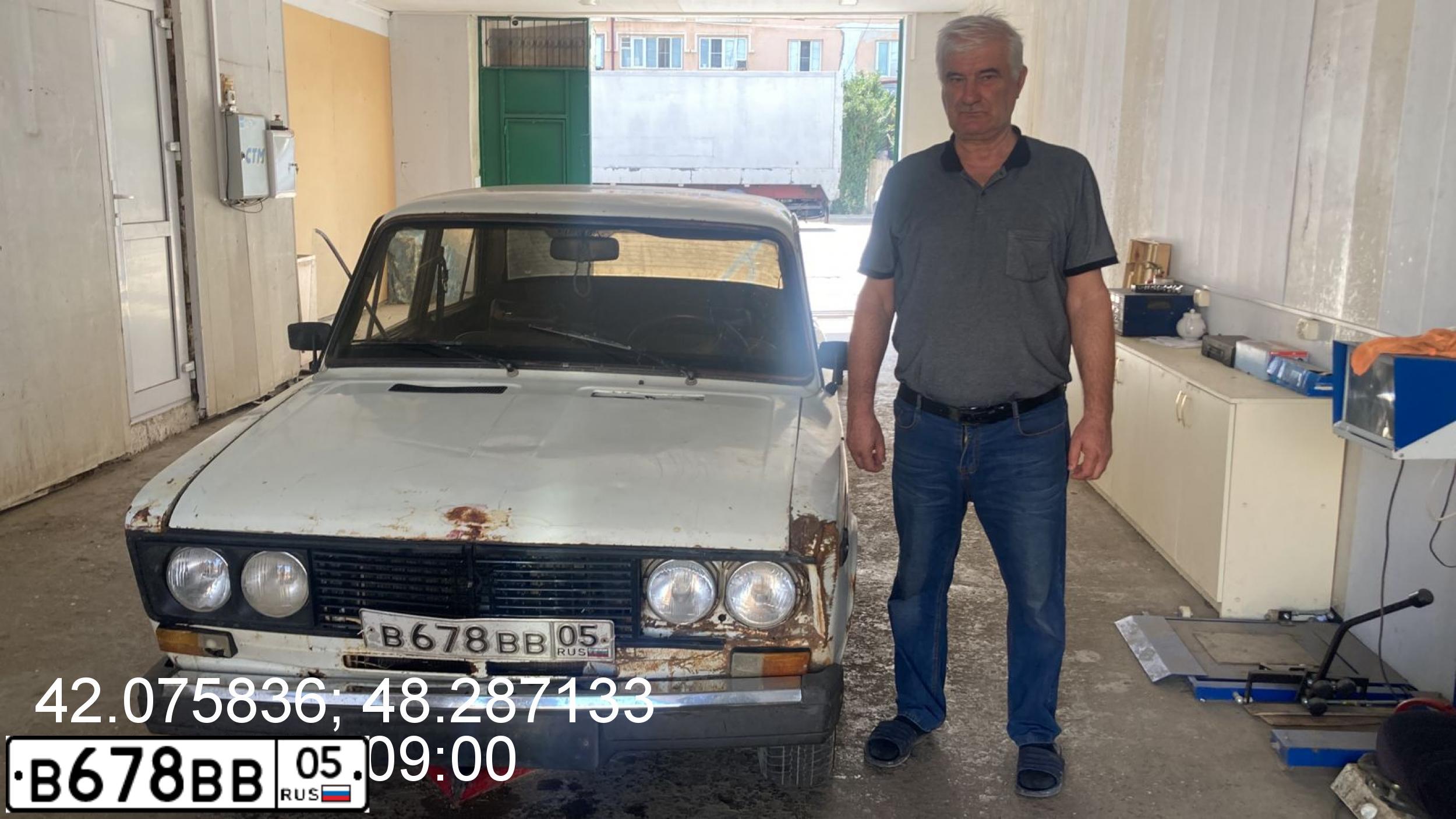 Фото автомобиля LADA 2106, 1997 — госномер В678ВВ05. Цвет: Белый