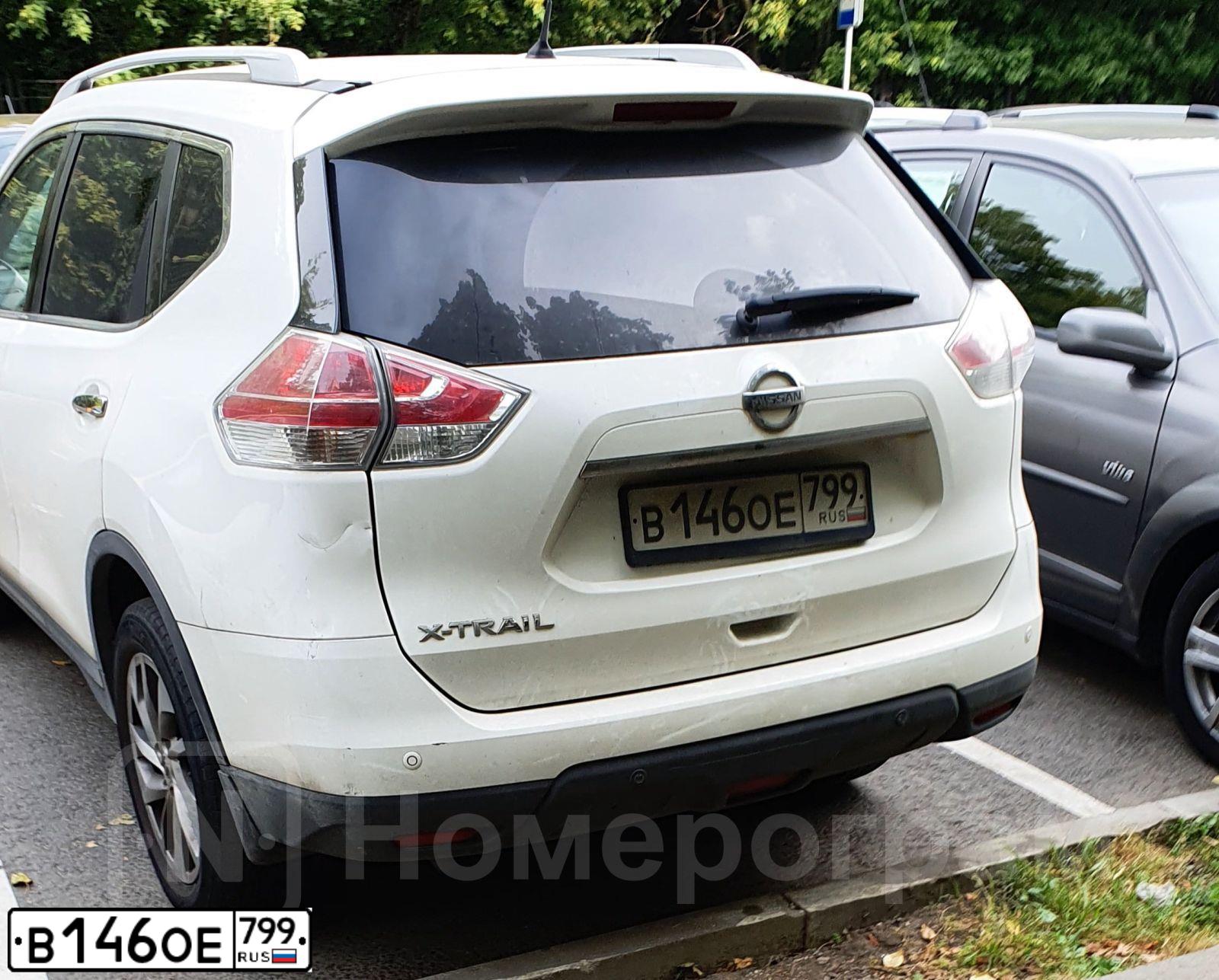 Фото автомобиля NISSAN X-TRAIL, 2016 — госномер В146ОЕ799. Цвет: БЕЛЫЙ
