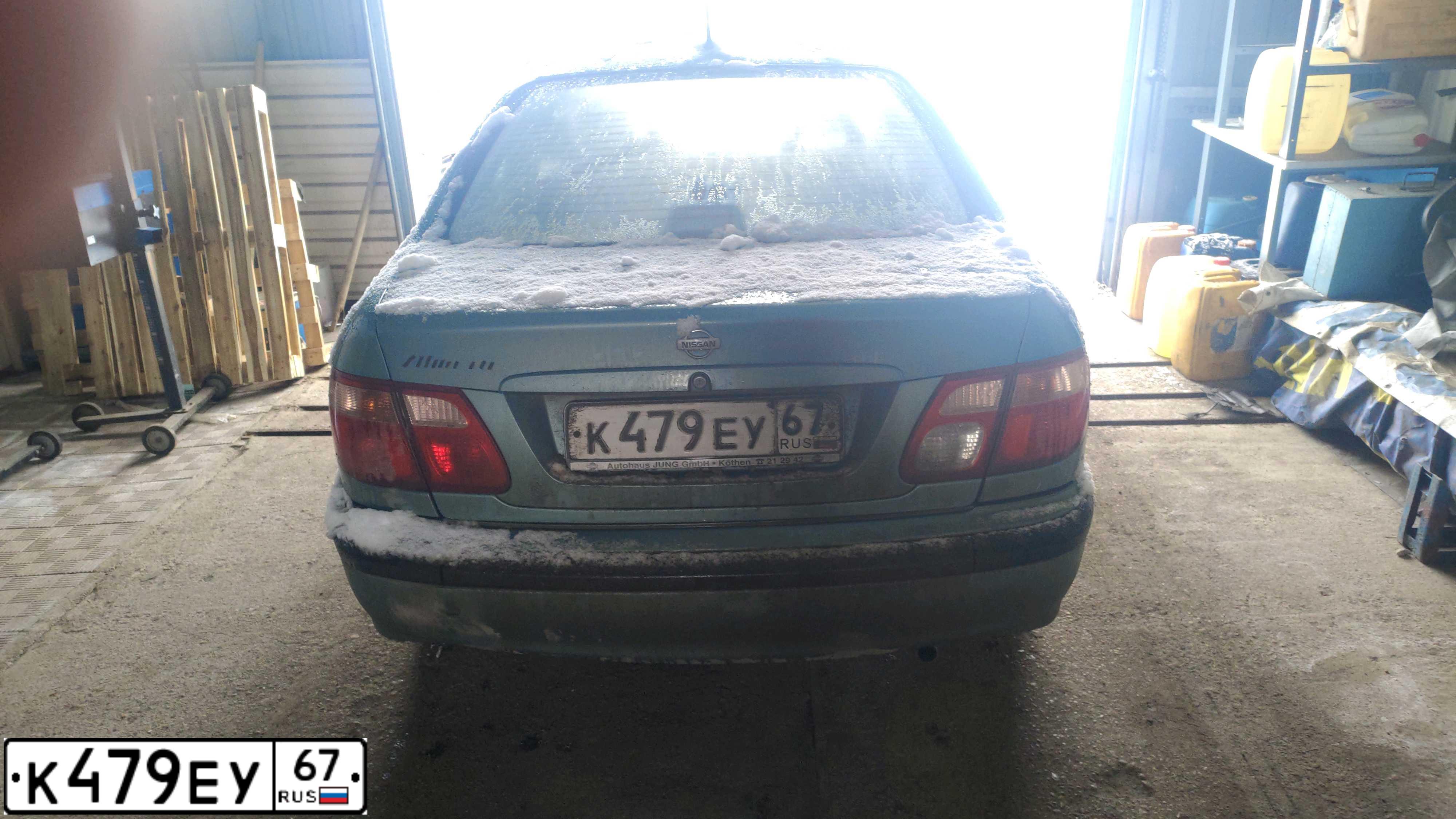 Фото автомобиля NISSAN ALMERA, 2002 — госномер К479ЕУ67. Цвет: СЕРО-ГОЛУБОЙ