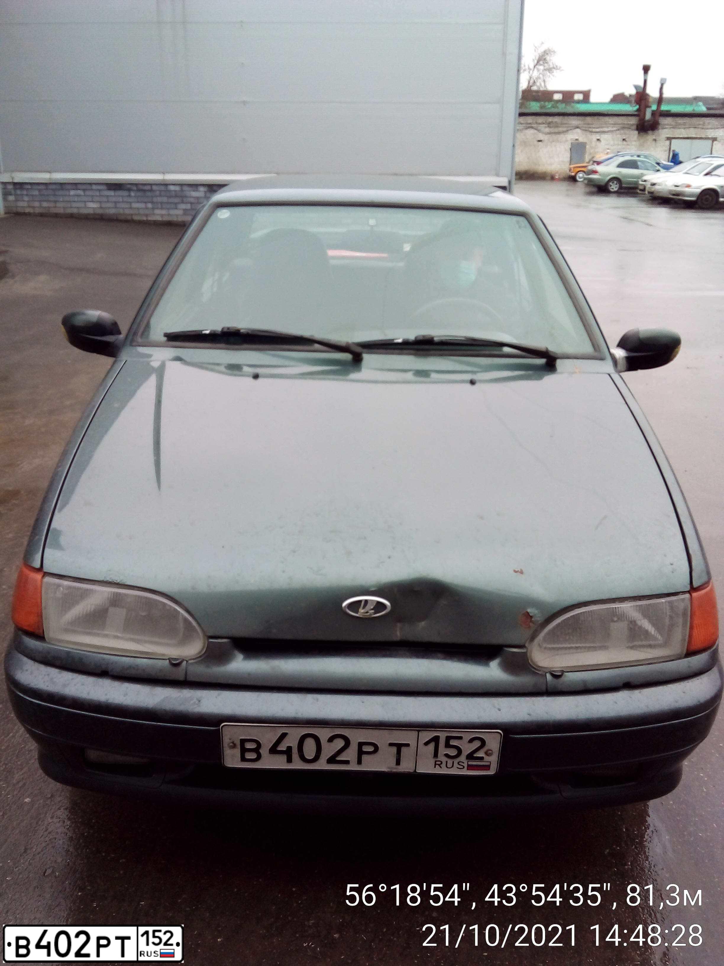 Фото автомобиля LADA 2115 SAMARA, 2010 — госномер В402РТ152. Цвет: СЕРО-ЗЕЛЕНЫЙ