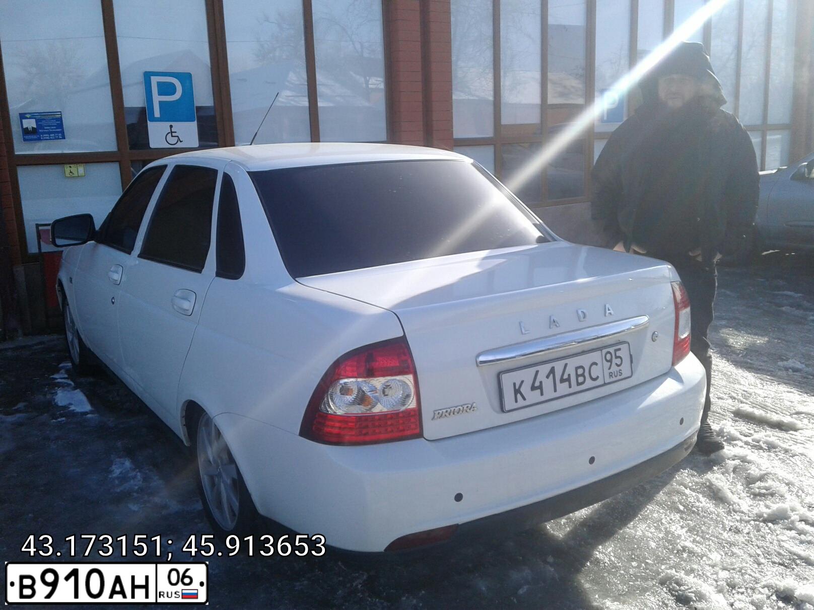 Фото автомобиля LADA PRIORA, 2008 — госномер К538ВК95. Цвет: Светло-Серебристый металлик