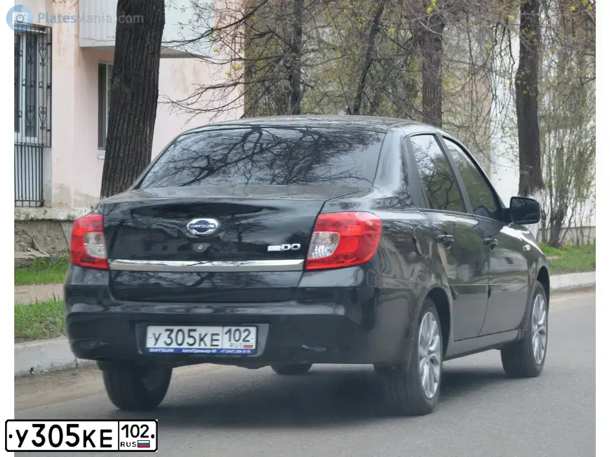 Фото автомобиля DATSUN ON-DO, 2016 — госномер У305КЕ102. Цвет: ЧЕРНЫЙ