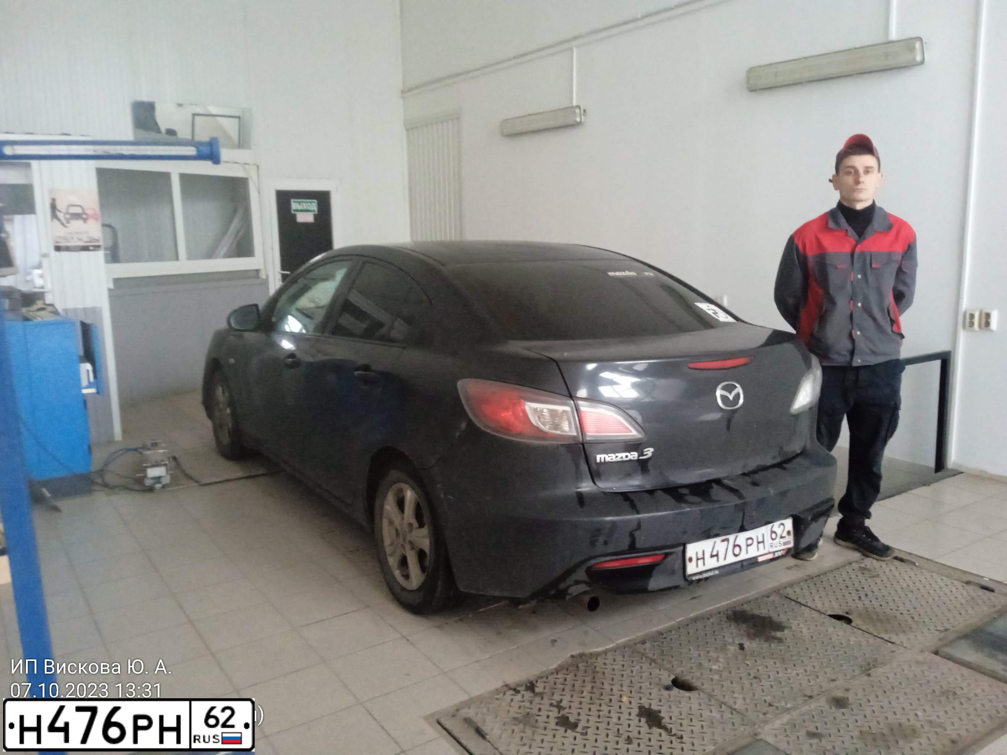 Фото автомобиля MAZDA 3, 2012 — госномер Н476РН62. Цвет: ЧЕРНЫЙ