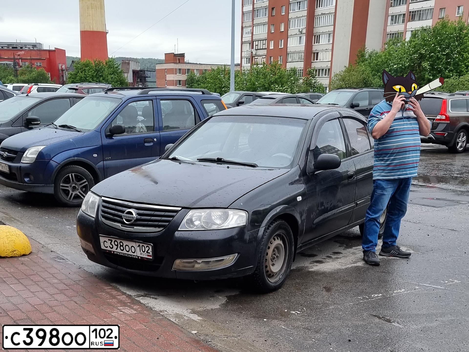 Фото автомобиля NISSAN ALMERA, 2011 — госномер С424КК977. Цвет: ЧЕРНЫЙ