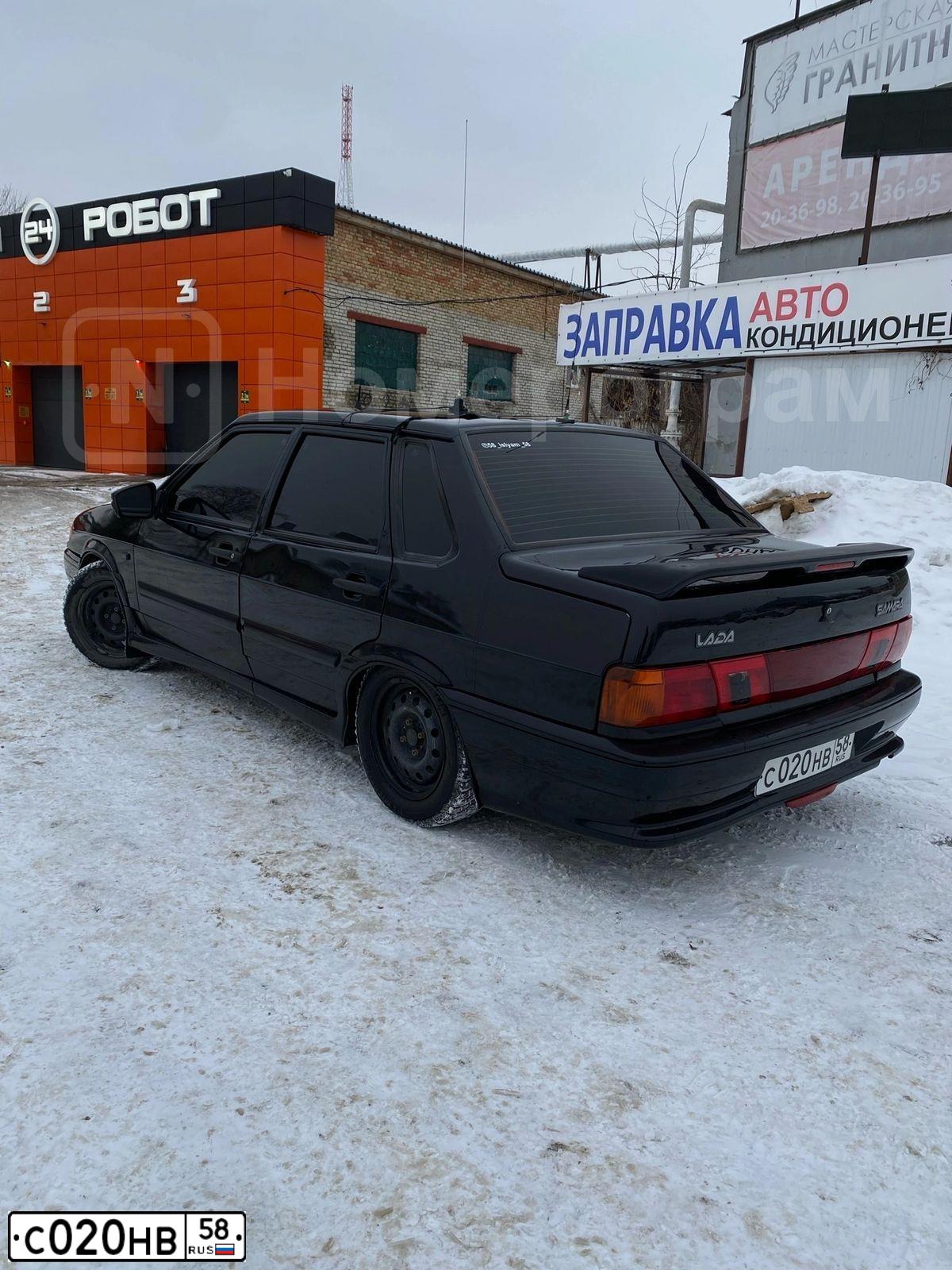 Фото автомобиля LADA 2115 SAMARA, 2009 — госномер С020НВ58. Цвет: Сине-Черный