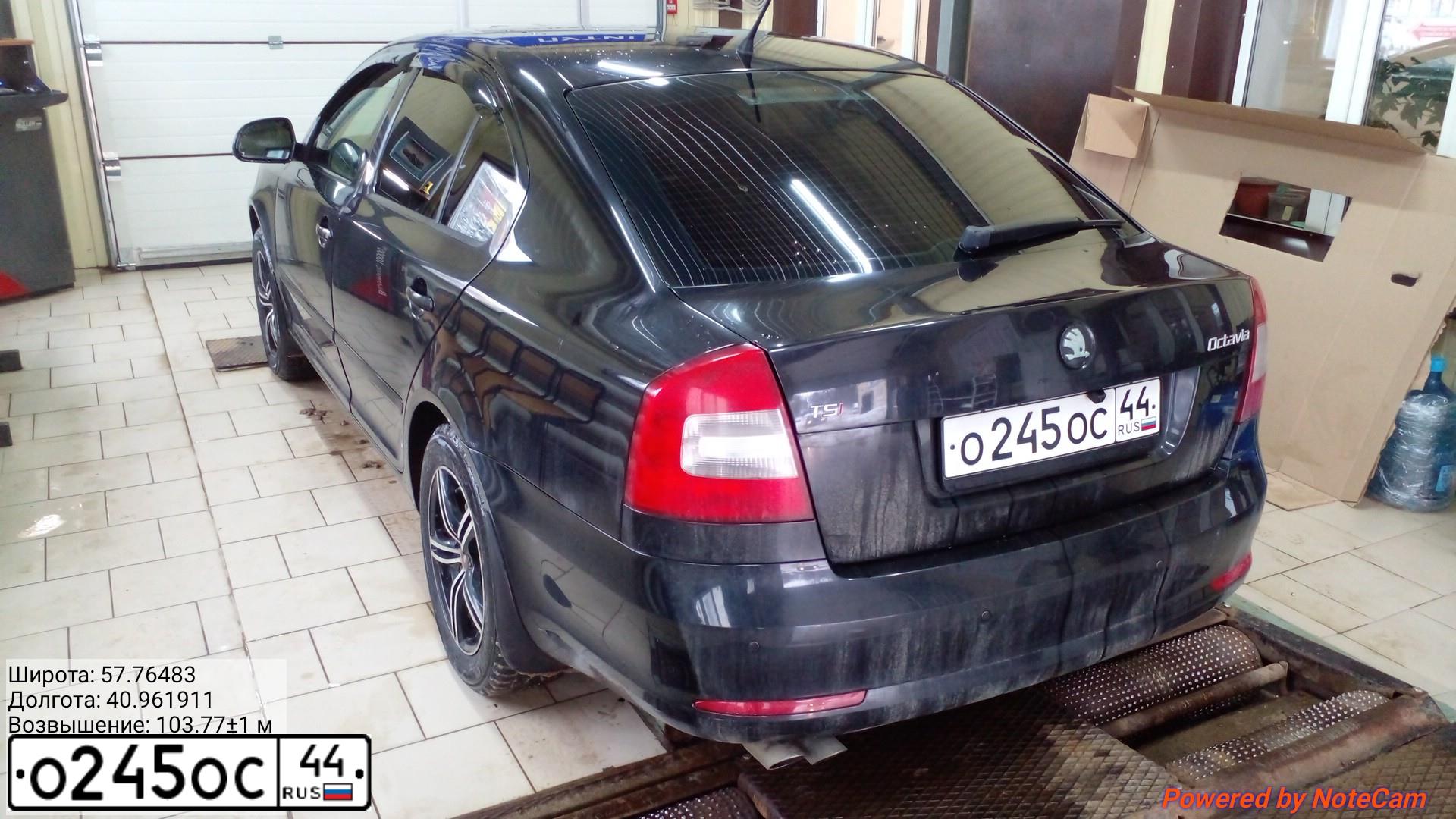 Фото автомобиля SKODA OCTAVIA, 2011 — госномер В697МО76. Цвет: ЧЕРНЫЙ