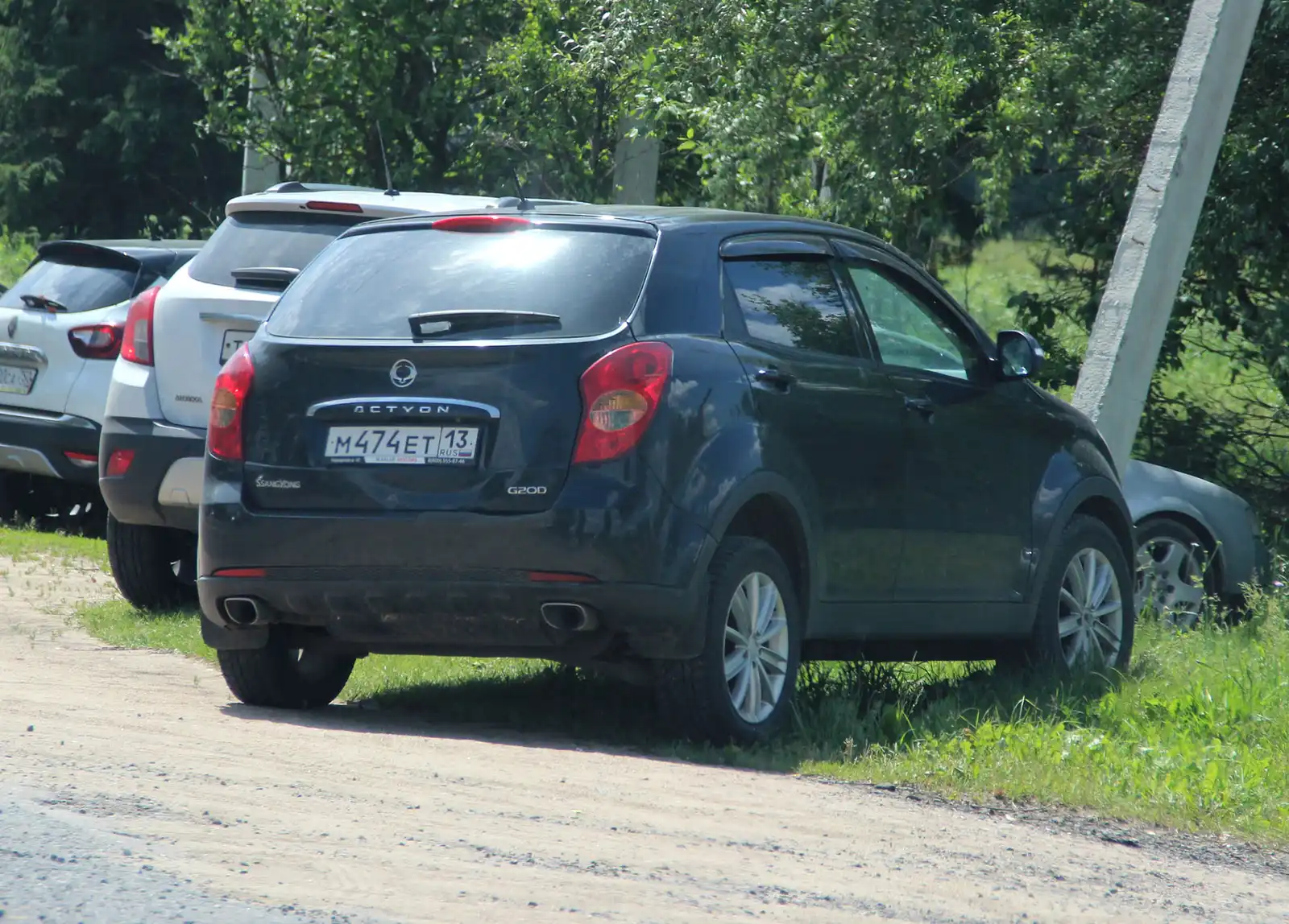 Фото автомобиля SSANGYONG ACTYON, 2012 — госномер М474ЕТ13. Цвет: ЧЕРНЫЙ