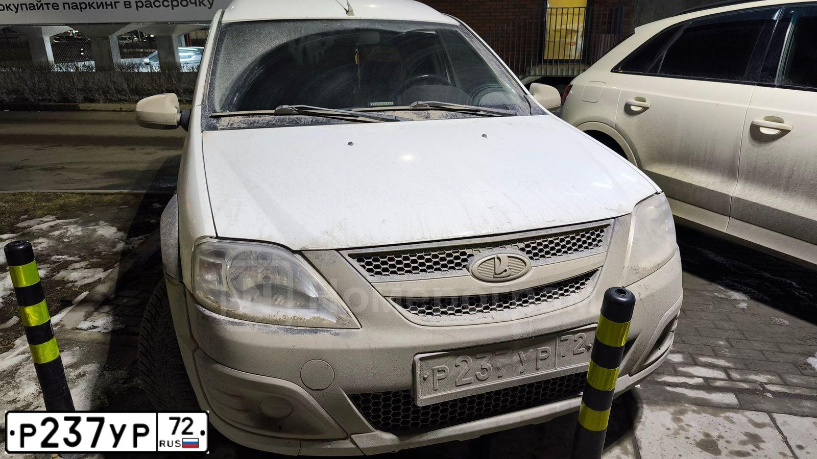Фото автомобиля LADA LARGUS, 2016 — госномер Р237УР72. Цвет: БЕЛЫЙ