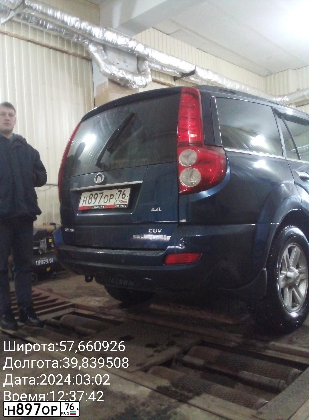 Фото автомобиля GREAT WALL HOVER, 2012 — госномер О621ВС76. Цвет: синий