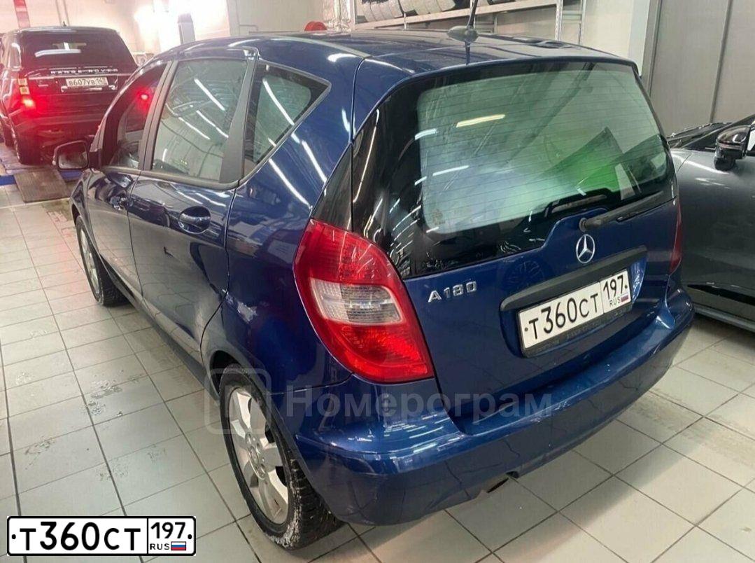 Фото автомобиля MERCEDES A-KLASSE, 2012 — госномер Т360СТ197. Цвет: СИНИЙ