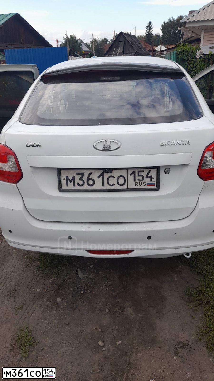 Фото автомобиля LADA 2191 GRANTA, 2015 — госномер Е993ВУ154. Цвет: Белый