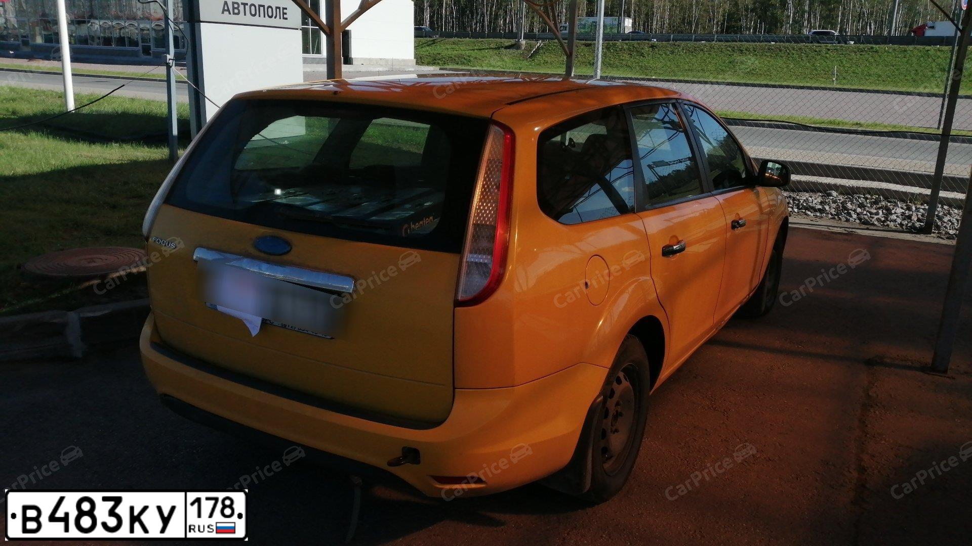 Фото автомобиля FORD FOCUS, 2008 — госномер К954ОН147. Цвет: ЖЁЛТЫЙ