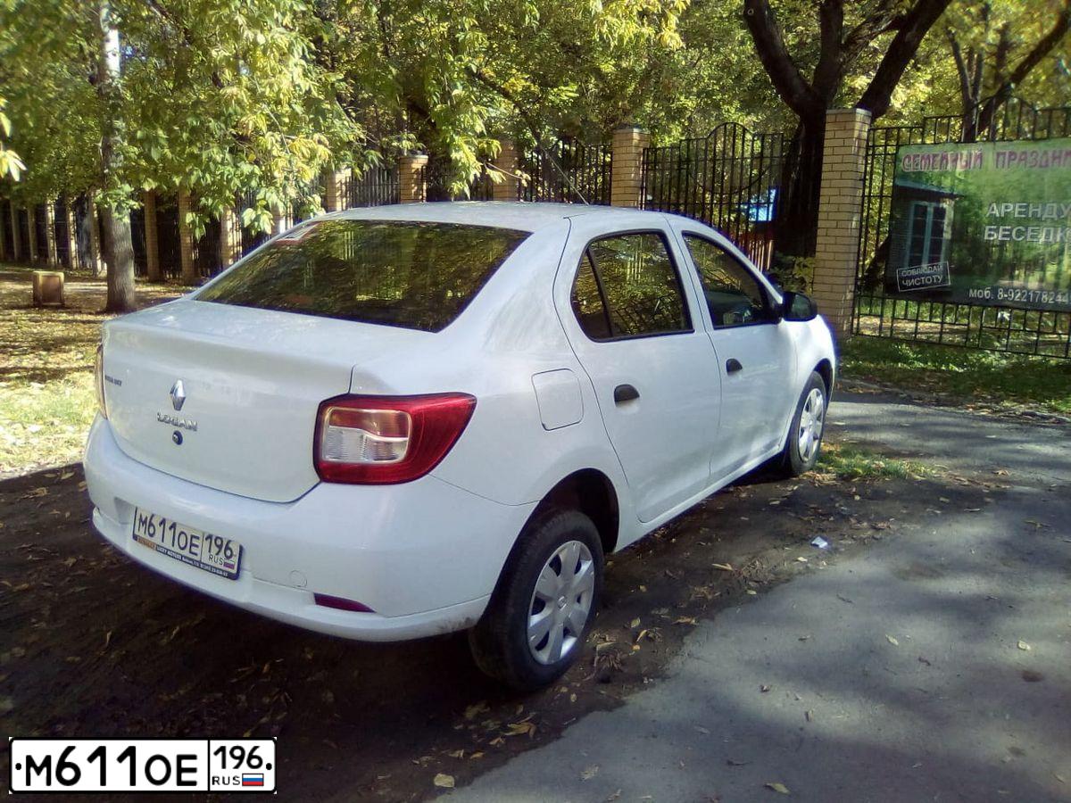 Фото автомобиля RENAULT LOGAN, 2016 — госномер М611ОЕ196