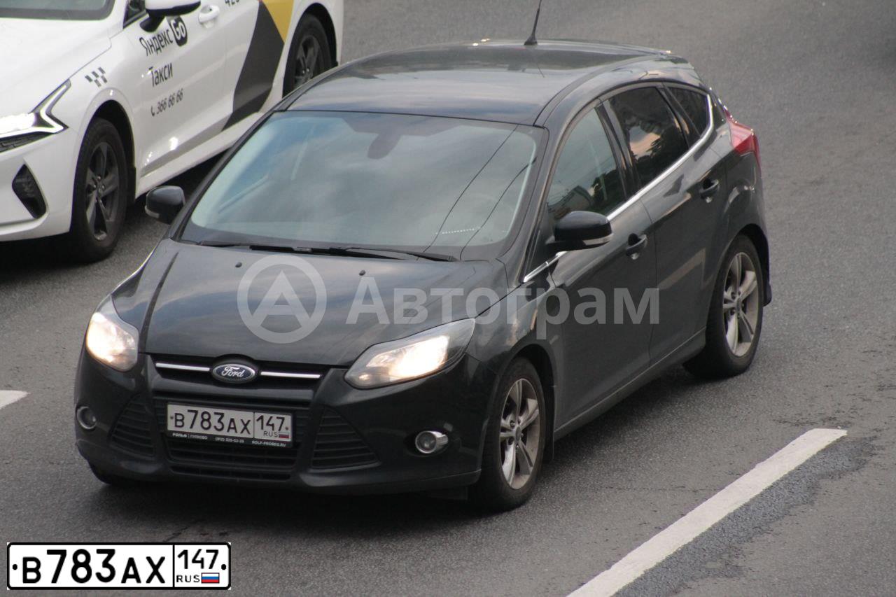 Фото автомобиля FORD FOCUS, 2014 — госномер В783АХ147. Цвет: ЧЕРНЫЙ