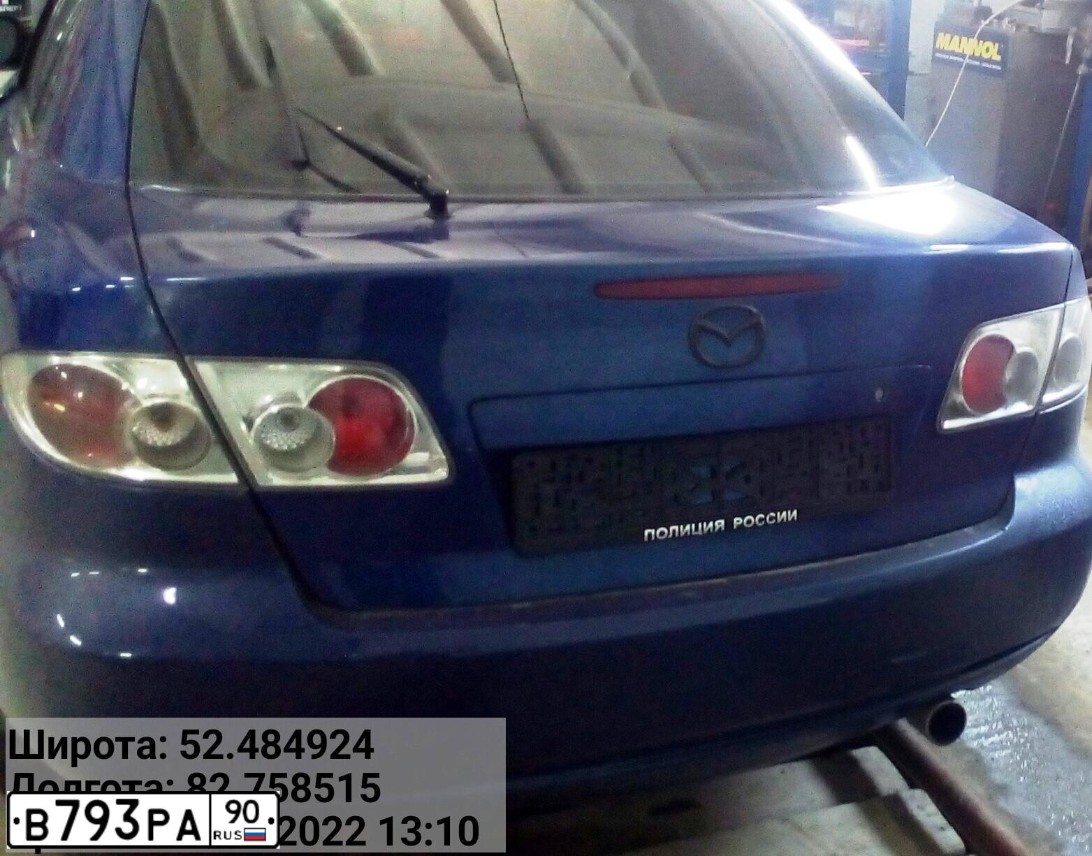 Фото автомобиля MAZDA 6, 2004 — госномер К634ВА122