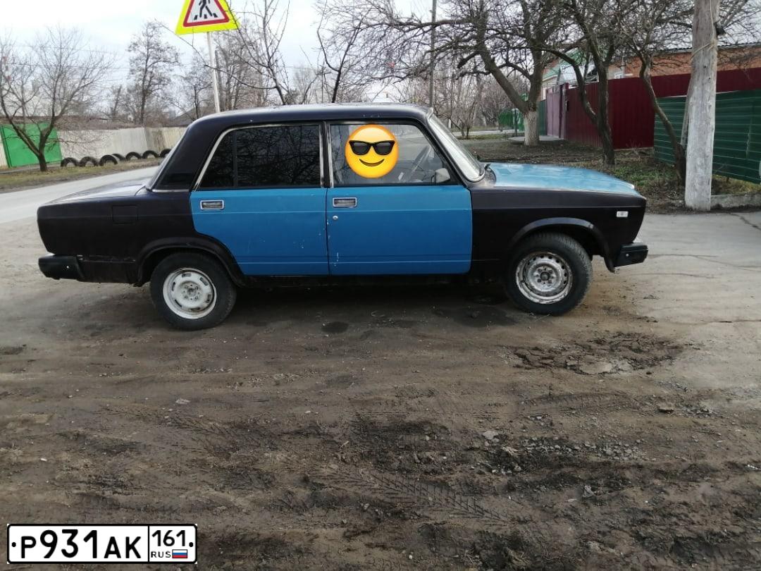 Фото автомобиля LADA 2107, 2008 — госномер Р931АК161. Цвет: Т.КРАСНЫЙ