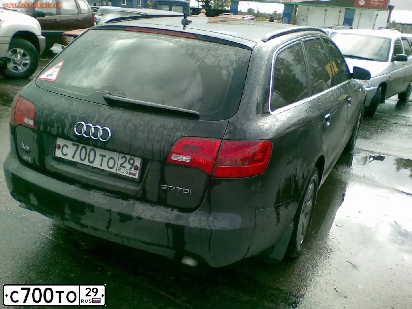 Фото автомобиля AUDI Q7, 2008 — госномер О320АО29. Цвет: ЧЕРНЫЙ