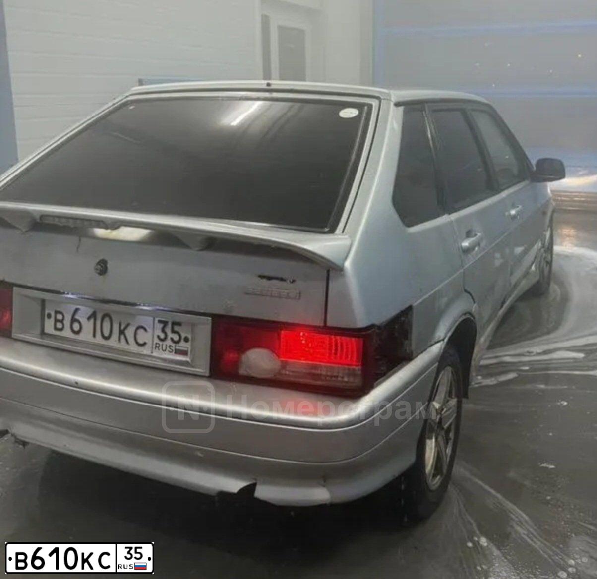 Фото автомобиля LADA 2114 SAMARA, 2011 — госномер В610КС35. Цвет: Светло-Серебристый металлик