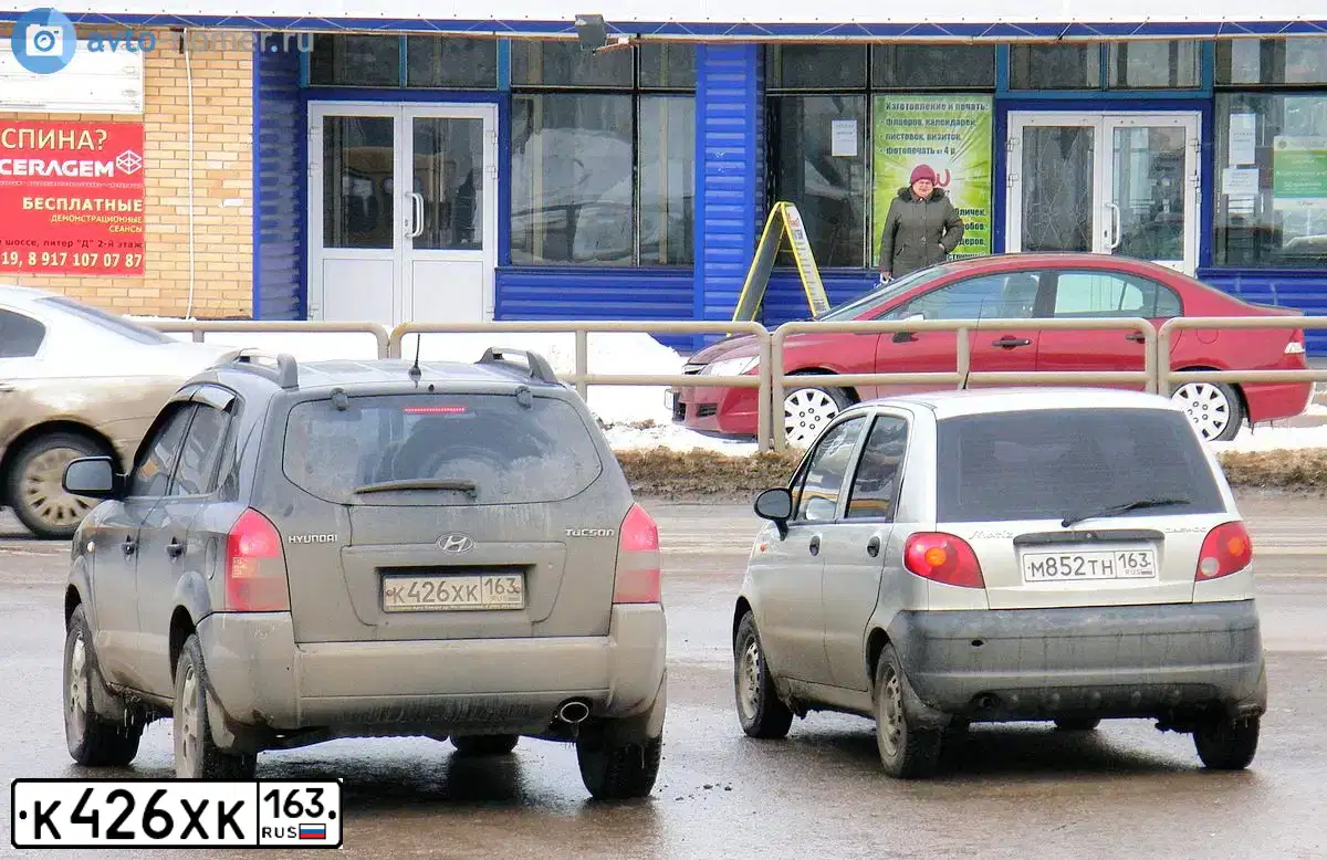 Фото автомобиля HYUNDAI TUCSON, 2008 — госномер К515КХ142. Цвет: ЧЕРНЫЙ