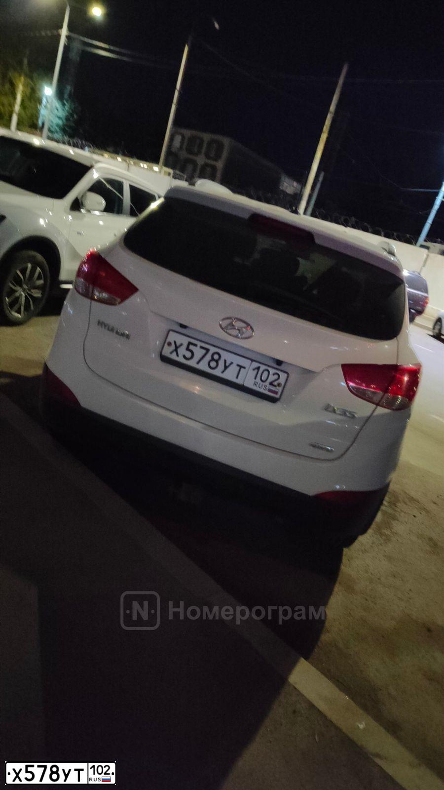 Фото автомобиля HYUNDAI IX35, 2013 — госномер Х578УТ102. Цвет: Белый