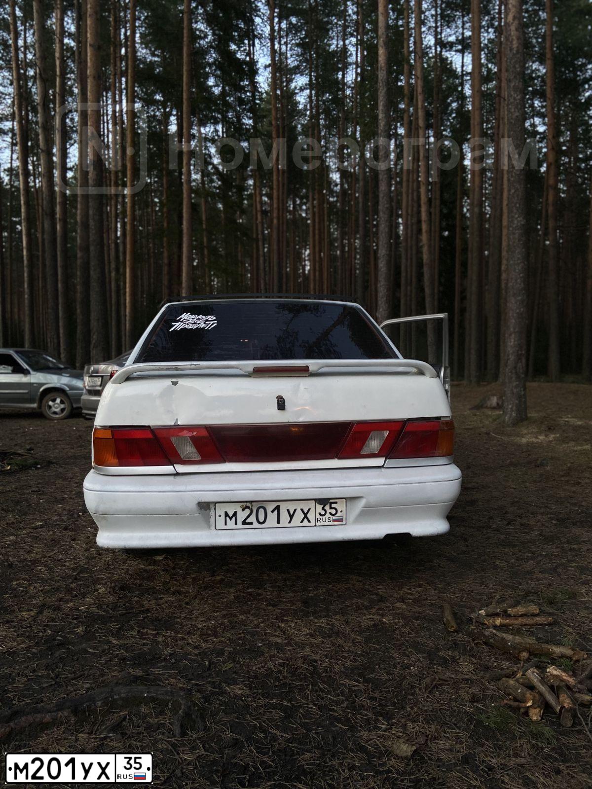 Фото автомобиля LADA 2115 SAMARA, 2004 — госномер М201УХ35. Цвет: БЕЛЫЙ