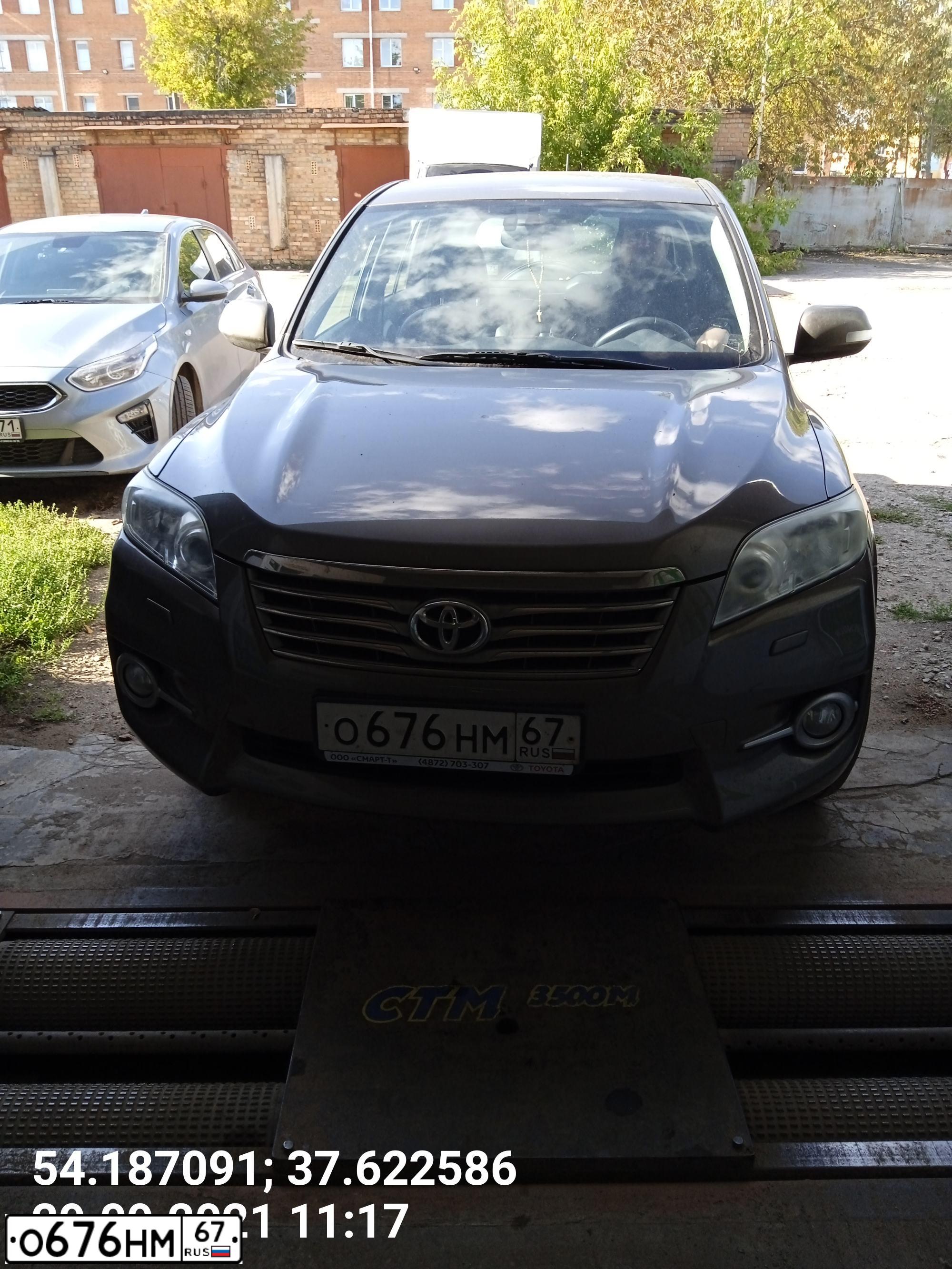 Фото автомобиля TOYOTA RAV4, 2011 — госномер О955ОА71. Цвет: БРОНЗОВЫЙ