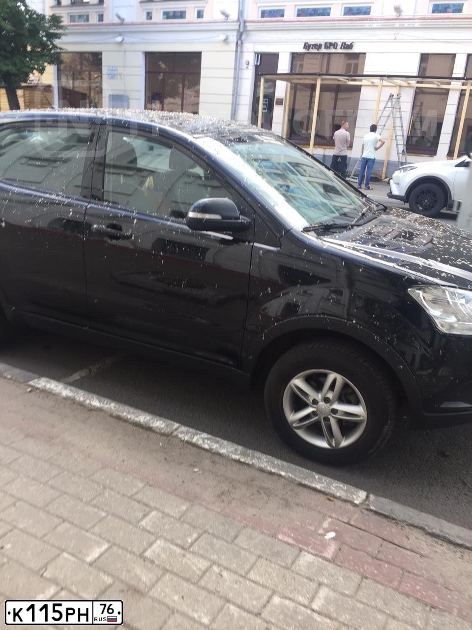 Фото автомобиля SSANGYONG ACTYON, 2012 — госномер К115РН76. Цвет: ЧЕРНЫЙ