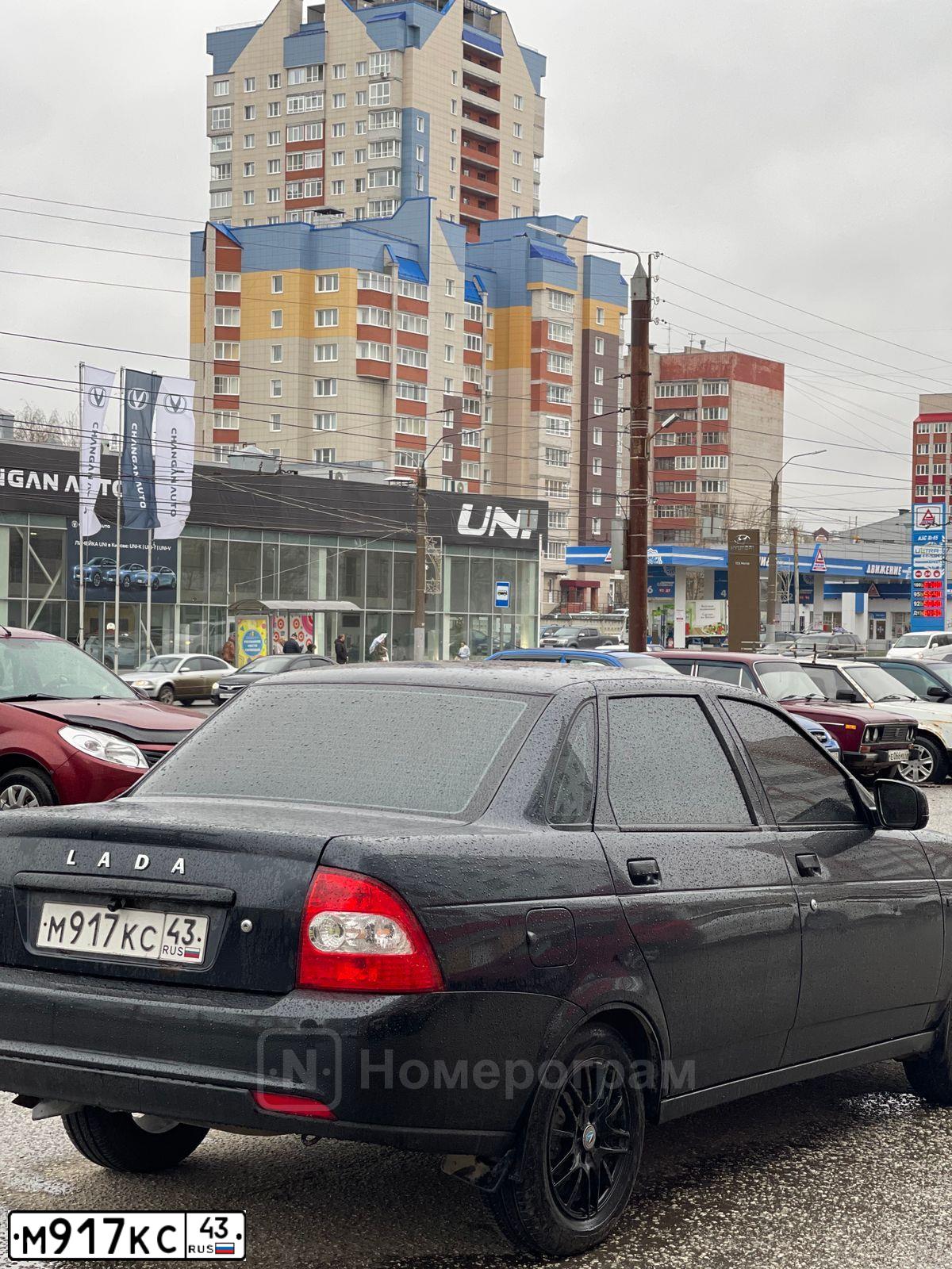 Фото автомобиля LADA 2170 PRIORA, 2007 — госномер М917КС43. Цвет: ГРАФИТОВЫЙ МЕТАЛЛИК