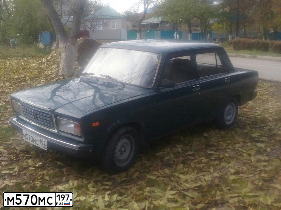 Фото автомобиля LADA 2107 LADA, 2000 — госномер М570МС197. Цвет: ЗЕЛЕНЫЙ
