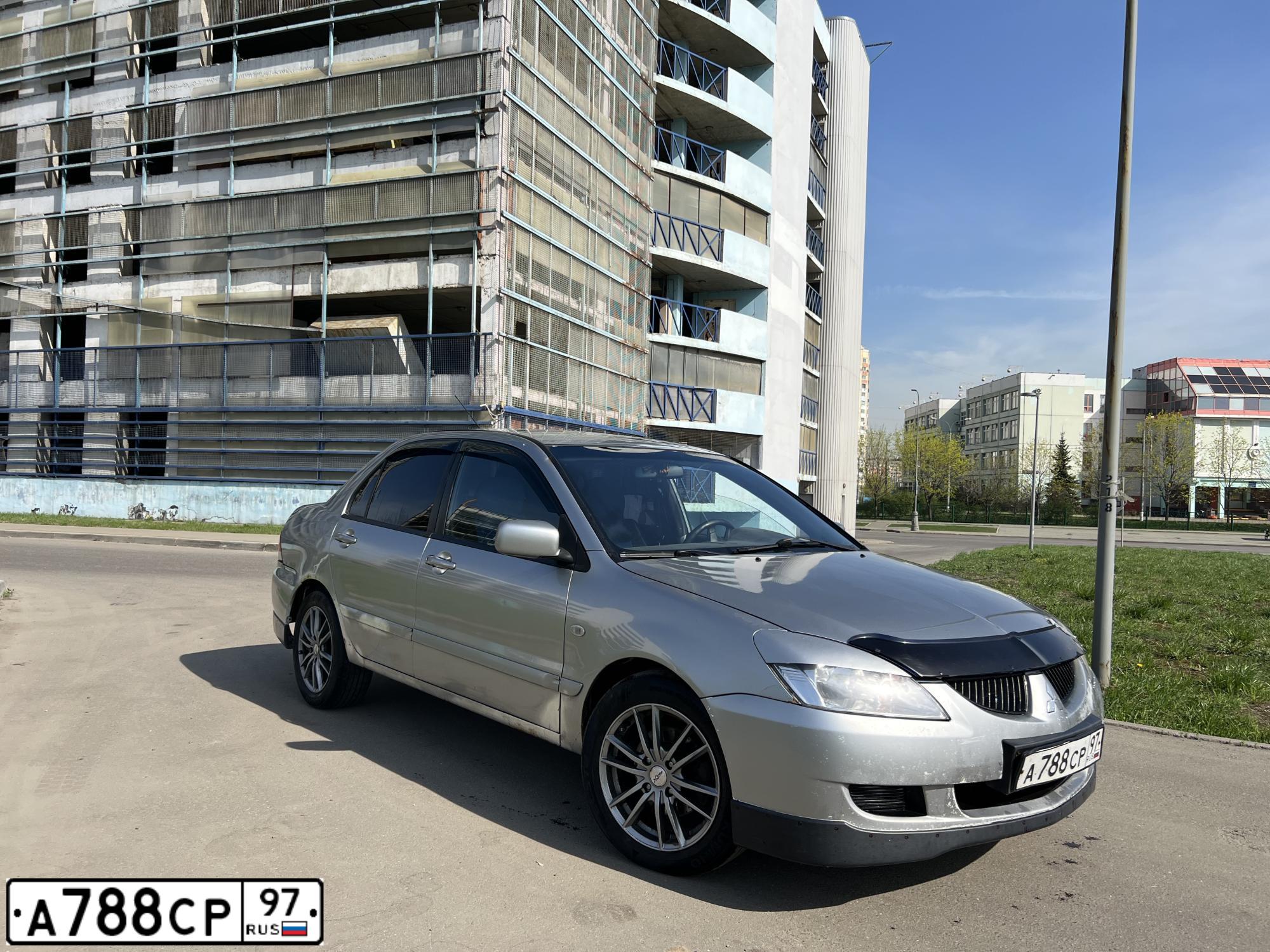 Фото автомобиля MITSUBISHI LANCER, 2004 — госномер А788СР97. Цвет: СЕРЫЙ МЕТАЛЛИК