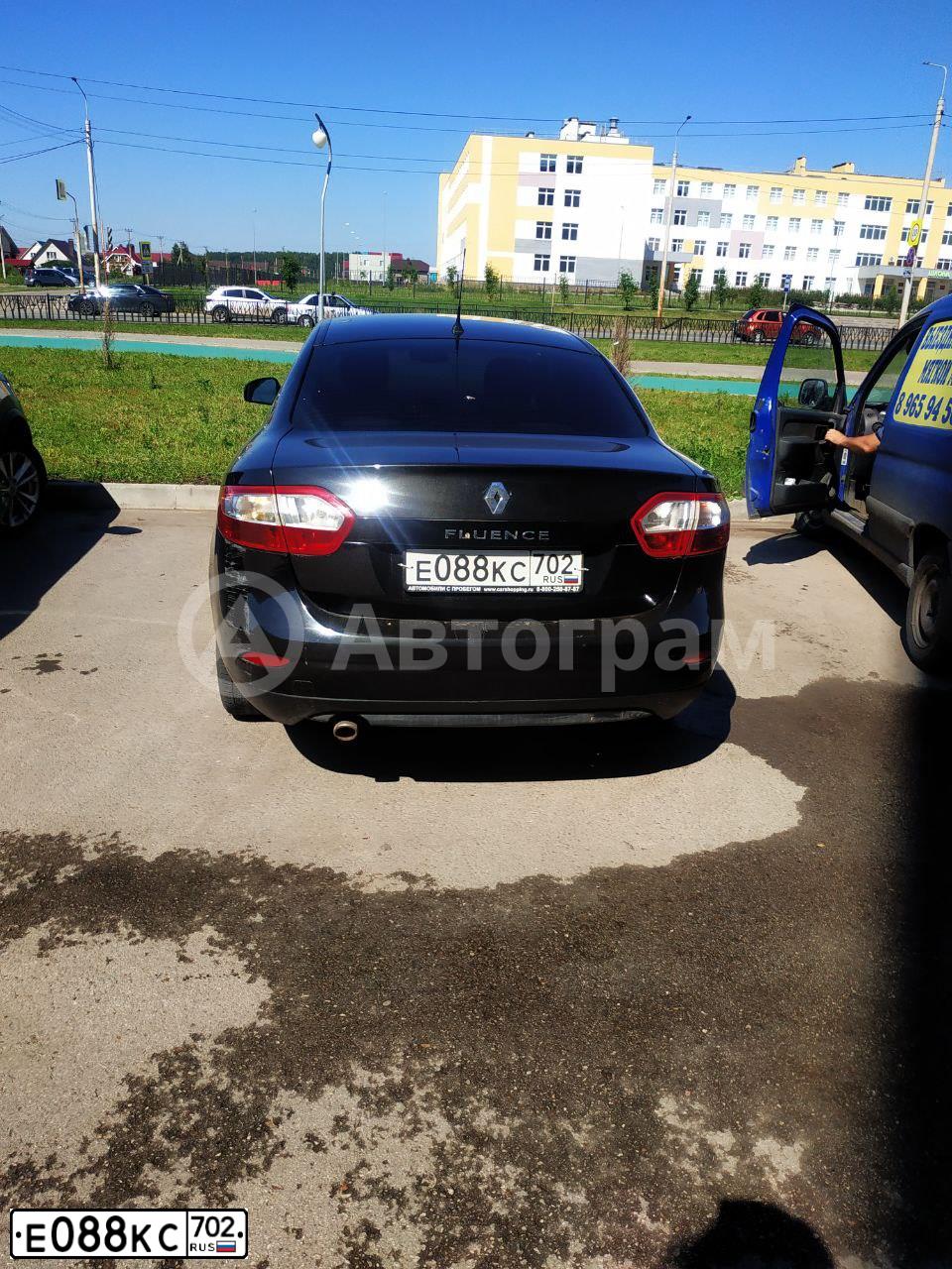Фото автомобиля RENAULT FLUENCE, 2010 — госномер Е088КС702. Цвет: ЧЕРНЫЙ