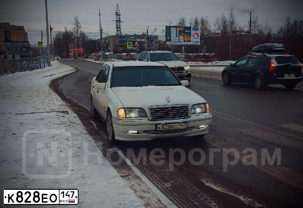 Фото автомобиля MERCEDES C-KLASSE, 1995 — госномер К828ЕО147. Цвет: Белый