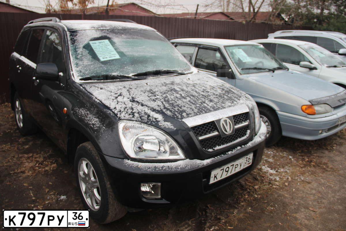 Фото автомобиля TAGAZ TINGO, 2011 — госномер К797РУ36. Цвет: ЧЕРНЫЙ