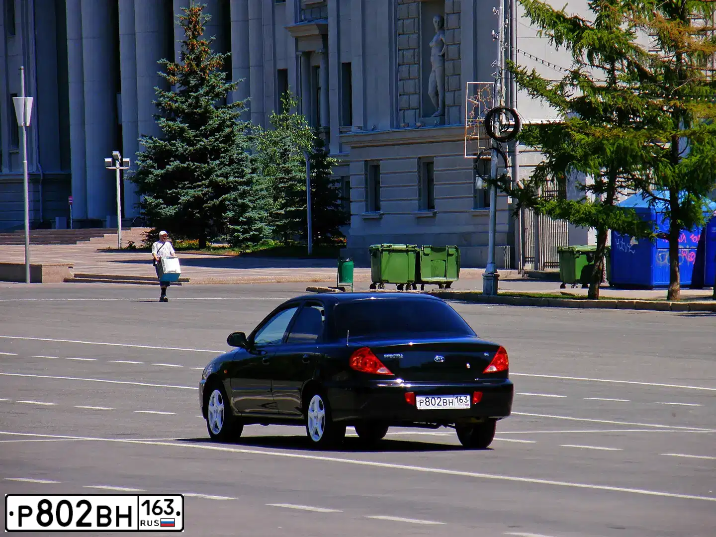 Фото автомобиля KIA SPECTRA, 2007 — госномер М188МА163. Цвет: ЧЕРНЫЙ