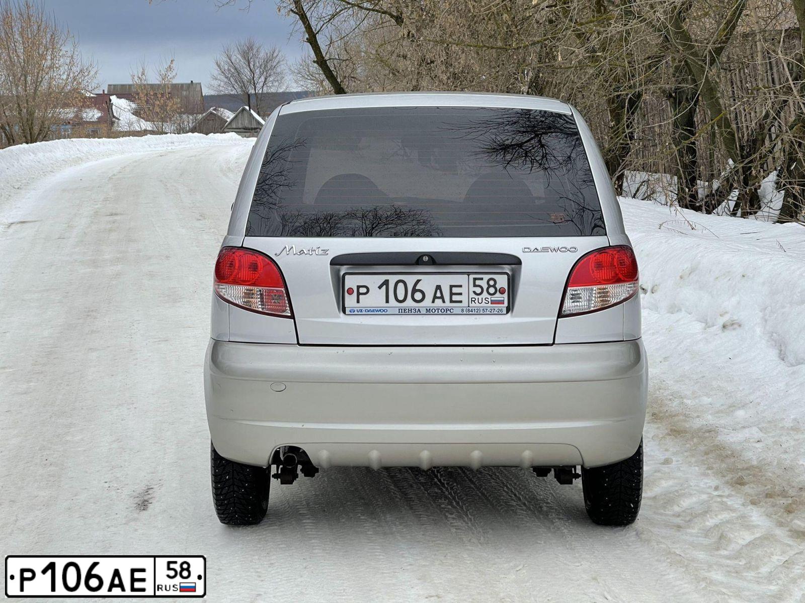 Фото автомобиля DAEWOO MATIZ, 2014 — госномер С115ЕС58. Цвет: Серебристый
