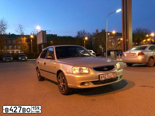 Фото автомобиля TAGAZ ACCENT, 2006 — госномер В427ВО159. Цвет: БЕЖЕВЫЙ