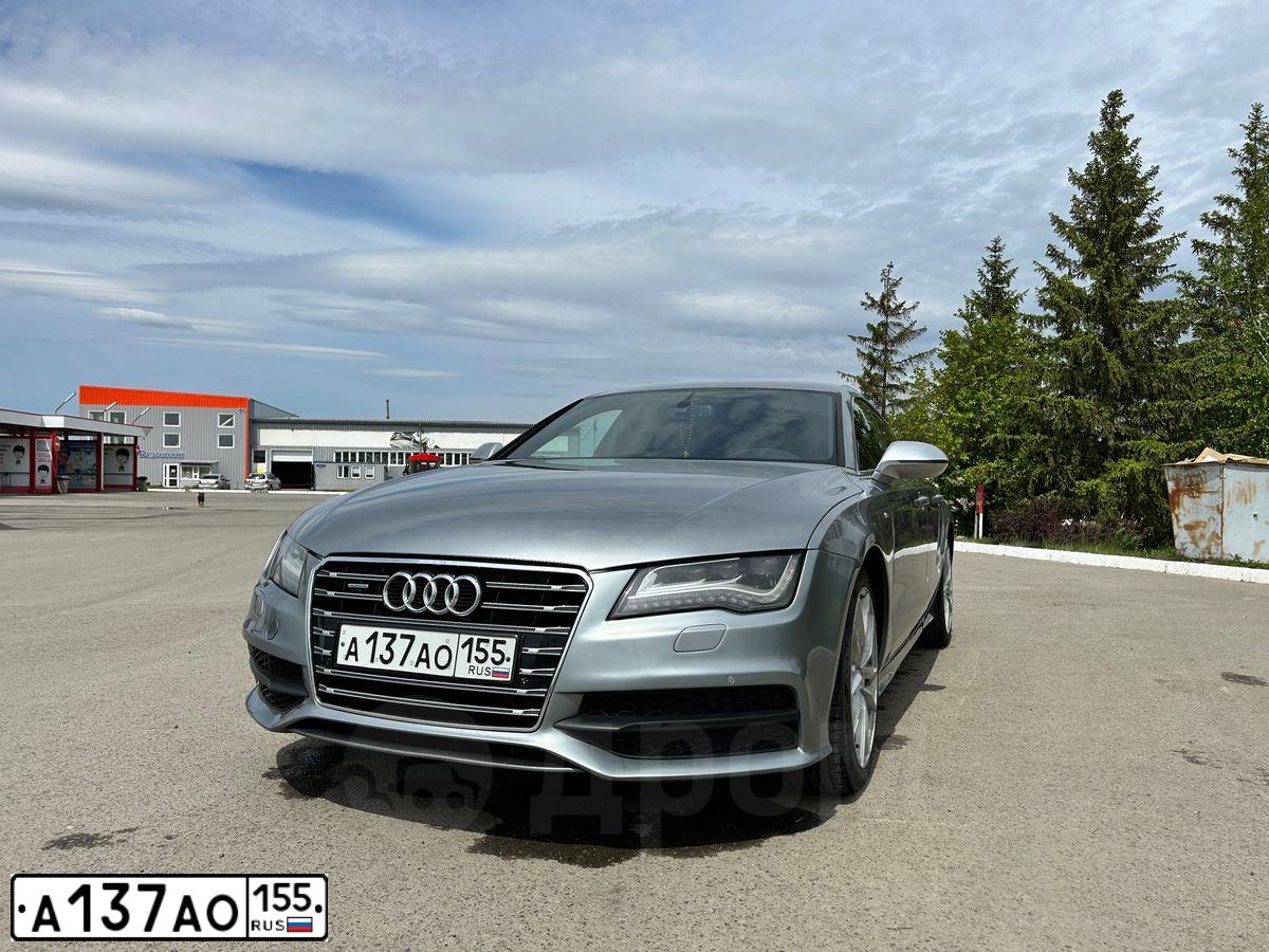 Фото автомобиля AUDI A7, 2012 — госномер А137АО155. Цвет: СЕРЫЙ