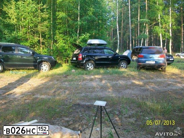 Фото автомобиля HYUNDAI TUCSON, 2007 — госномер В026НС152. Цвет: ЧЕРНЫЙ