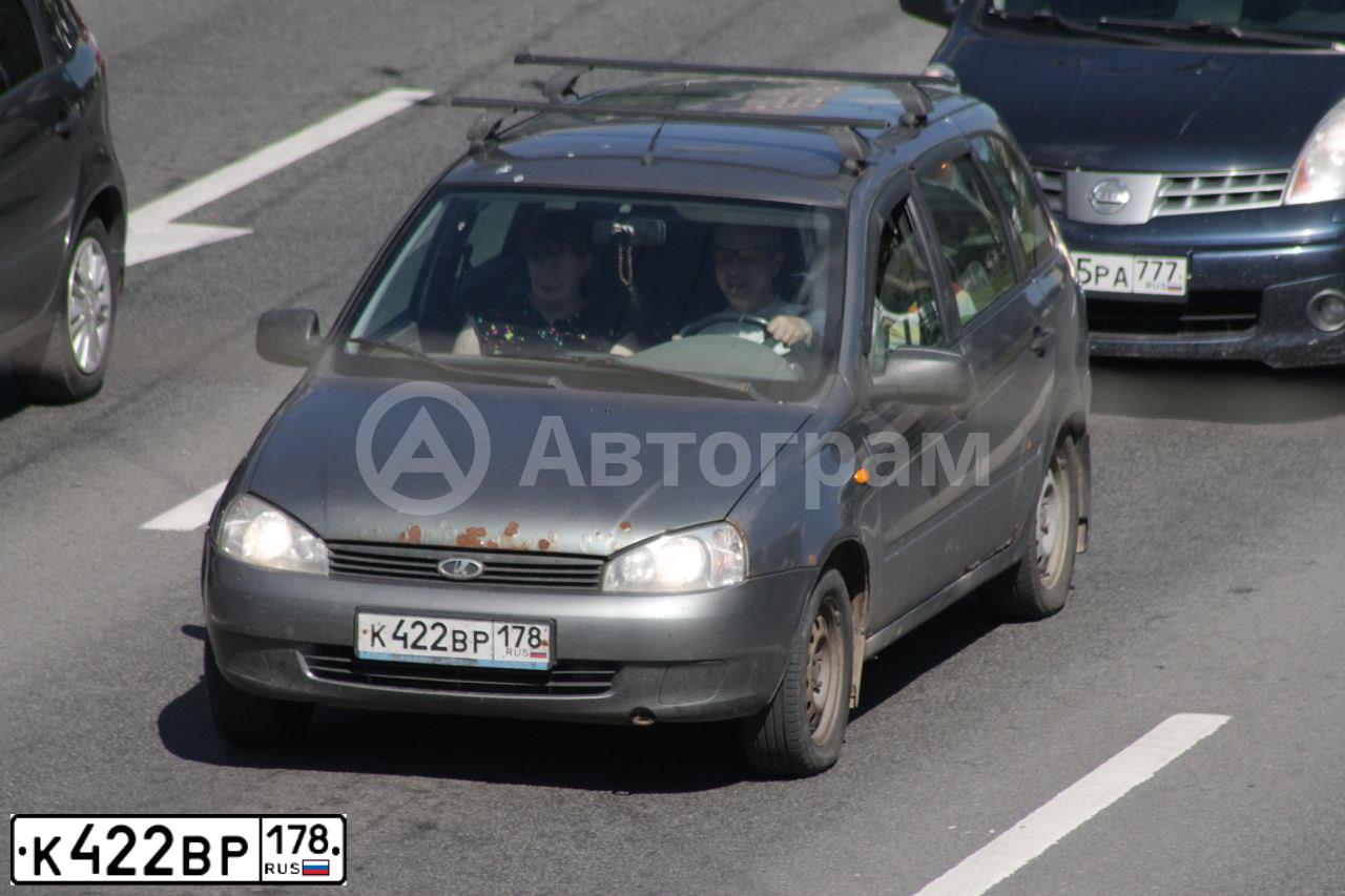 Фото автомобиля LADA 1117 KALINA, 2011 — госномер К422ВР178. Цвет: ТЕМНО-СЕРЫЙ МЕТАЛЛИК
