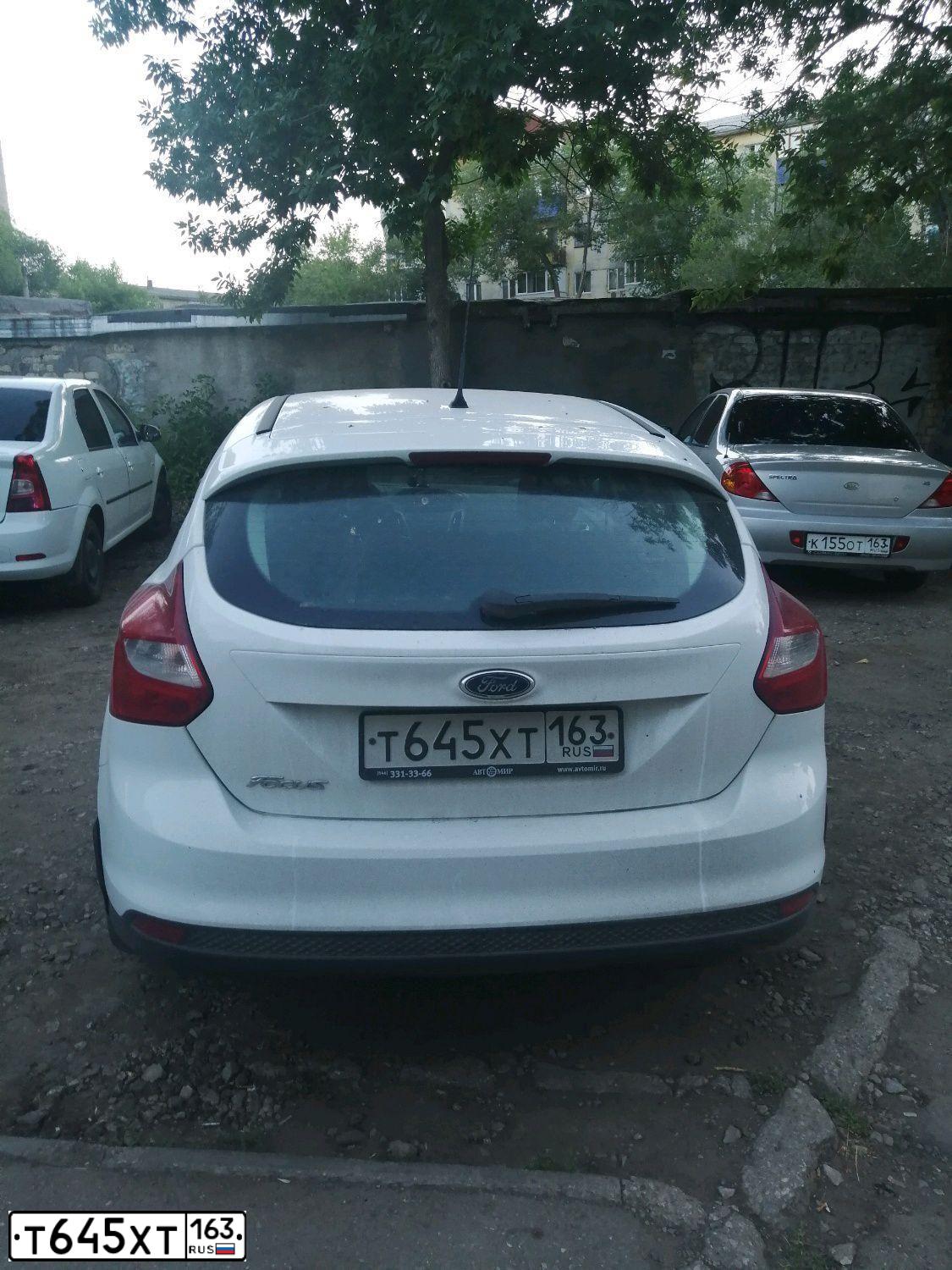 Фото автомобиля FORD FOCUS, 2014 — госномер М281ТК763. Цвет: Белый
