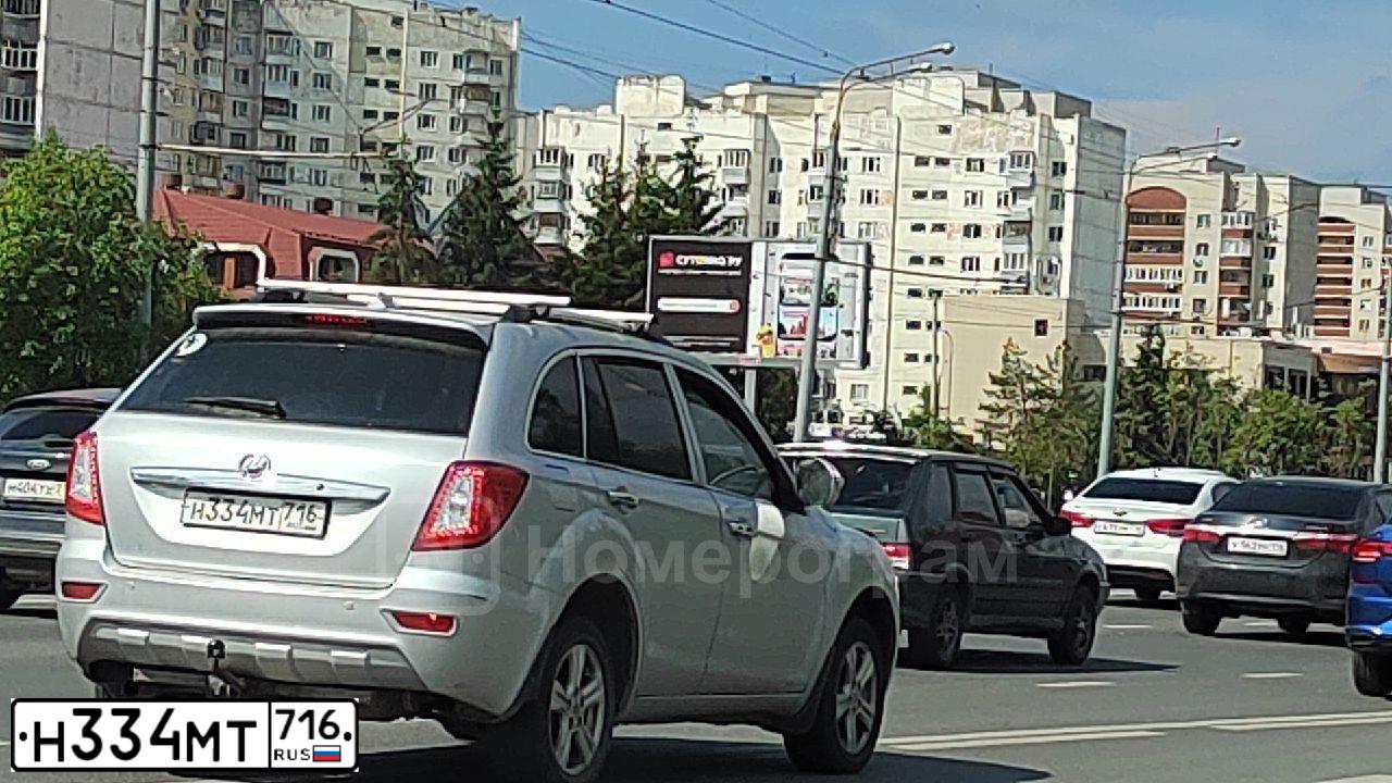Фото автомобиля LIFAN X 60, 2014 — госномер Н334МТ716. Цвет: СЕРЕБРО