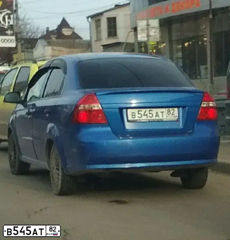 Фото автомобиля CHEVROLET AVEO, 2010 — госномер В545АТ82. Цвет: СИНИЙ
