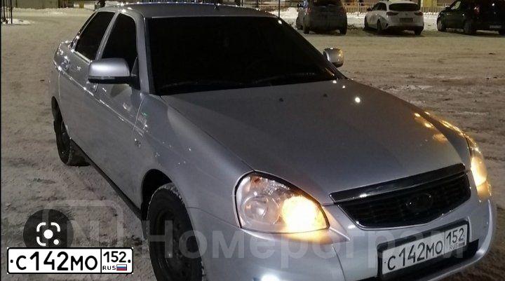 Фото автомобиля LADA 2170 PRIORA, 2017 — госномер О074ТЕ152. Цвет: СВЕТЛО СЕРЕБР МЕТАЛЛ