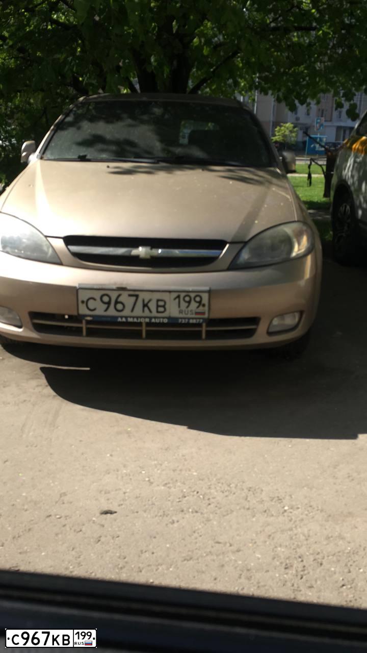 Фото автомобиля CHEVROLET LACETTI, 2008 — госномер С967КВ199. Цвет: БЕЖЕВЫЙ