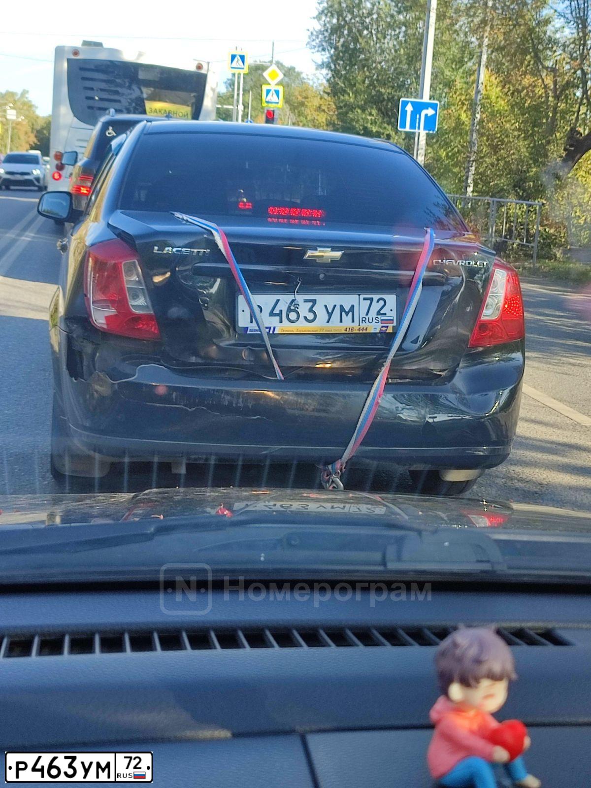 Фото автомобиля CHEVROLET T LACETTI, 2012 — госномер Р463УМ72. Цвет: ЧЕРНЫЙ