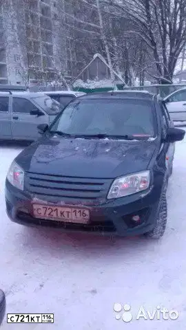 Фото автомобиля LADA GRANTA, 2014 — госномер Е403ВУ11. Цвет: Серо-Синий