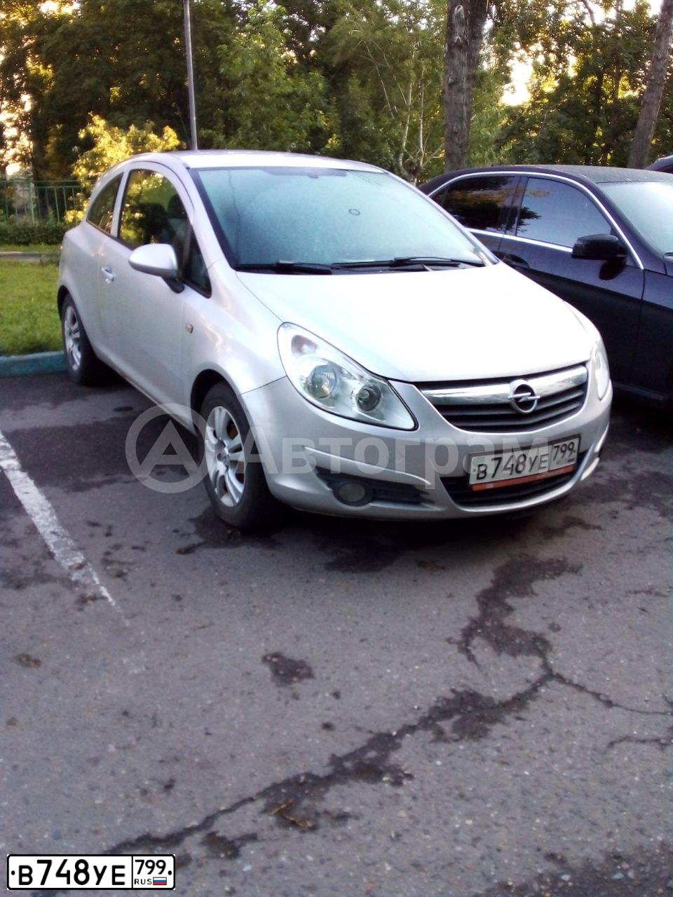 Фото автомобиля OPEL CORSA, 2008 — госномер О277ЕМ134. Цвет: Серебристый