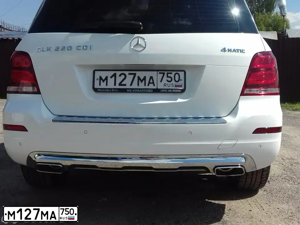 Фото автомобиля MERCEDES-BENZ GLK220, 2014 — госномер У258ВВ977. Цвет: Белый